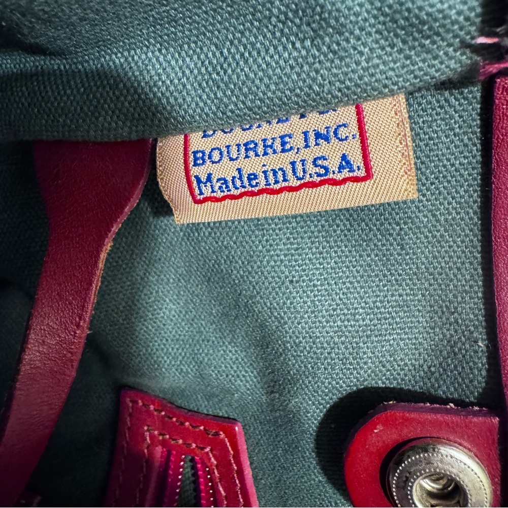 DOONEY & BOURKE Green Multicolor Plaid Leather Handbag /Shoulder Bag - Picture 5 of 15